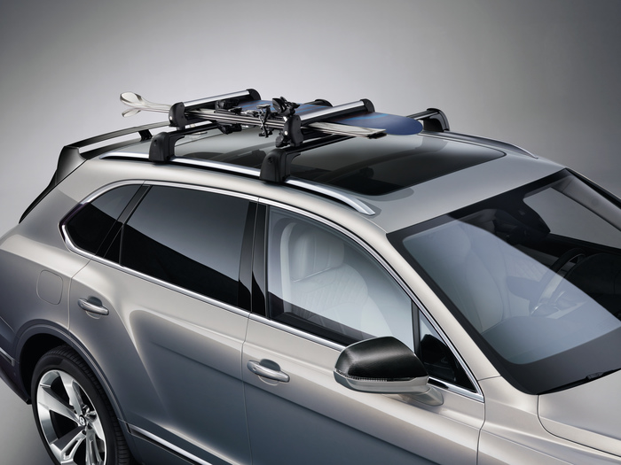 Аксессуары для Вашего Bentley - изображение Silver_Roof_Rails_Skis_Snowboard на Bentleymoscow.ru!